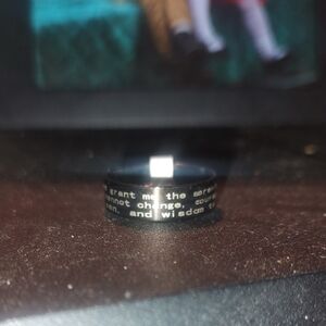 Black Engraved Ring